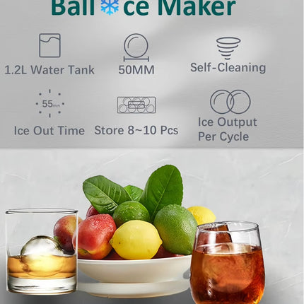Professional 220V Automatic Ice Ball Maker Machine – 2.3kg/24H Capacity