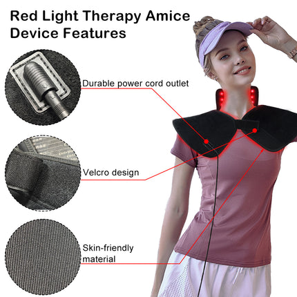 Portable 45W Infrared Red Light Relaxation Shawl Adjustable Power Timer Black