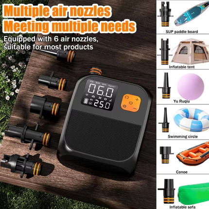 Cordless Portable Electric Pump for Boats, Kayaks, Paddleboards & Tents