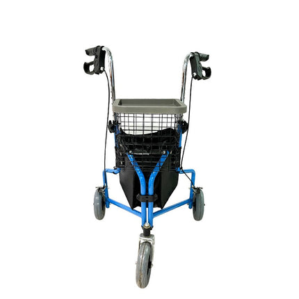 Compact Folding Mobility Walker with Dual Front Wheels – Durable Aluminum Walking Aid
