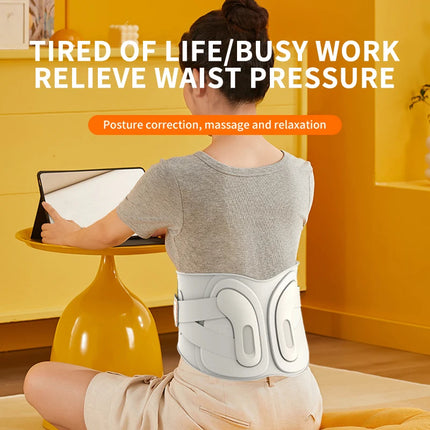 Portable Cordless Graphene Waist and Back Massage Belt with Heat and Vibration