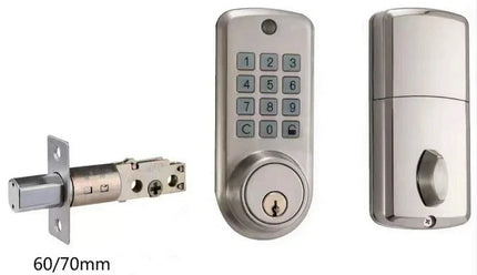 Electronic Door Lock with PIN Code, Remote Control, Mechanical Key and Adjustable Backset