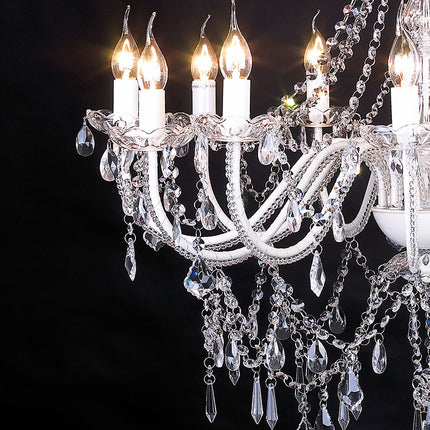 Modern White Acrylic Crystal Chandelier 80cm Pendant Ceiling Light