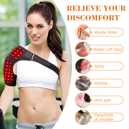 Advanced Red & Near-Infrared Light Relaxation Shoulder Support for Recovery & Comfort
