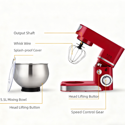 Household Vertical Stand Mixer – Multi-Purpose Dough & Baking Machine