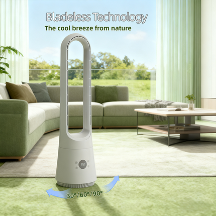 Slim Vertical Air Tower Fan with Dual Mode Heating & Cooling – Portable Indoor Unit (White)