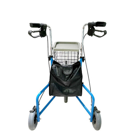 Foldable 2-Wheel Rollator Walker – Lightweight Aluminum Mobility Aid for Elderly & Disabled