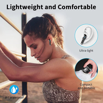 Wireless In Ear Earbuds Bluetooth 5.4 with Smart Auto Connect and Portable Charging Case