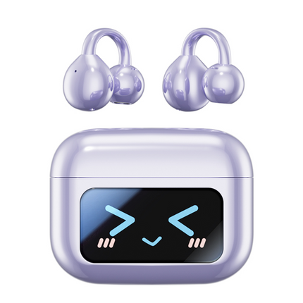 Wireless Clip-On Earbuds with Active Noise Cancellation, Bluetooth 5.3, and Type-C Charging