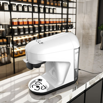 Multi-Functional Coffee Maker for Grounds & Capsules, Compact Design
