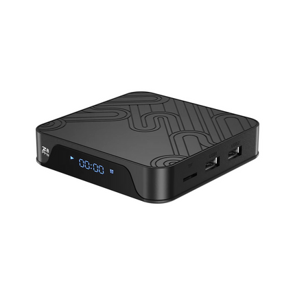 Compact Android 12 TV Box 4K UHD Playback with Dual WiFi and Bluetooth Black