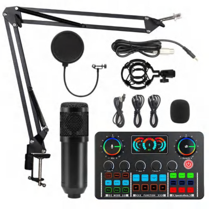 Portable Bluetooth Mixer with Microphone for Recording, Streaming & Mobile Use