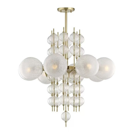 Modern Glass Bubble Pendant Light 8-Light Chandelier for Bedroom Dining Room