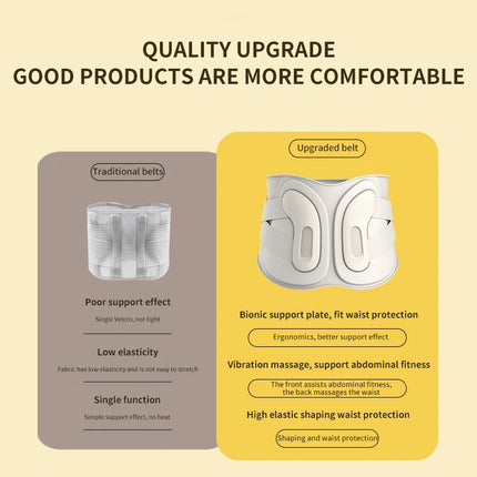 Portable Cordless Graphene Waist and Back Massage Belt with Heat and Vibration