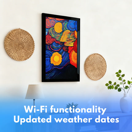 32" Smart Digital Calendar Wall Display WiFi Touchscreen Family Planner with Clock & Media Playback