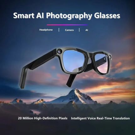 Wireless Audio Smart Glasses with Bluetooth 5.4, 32GB Storage, Hands-Free Calls, IP65 Water Resistant, Long Battery Life