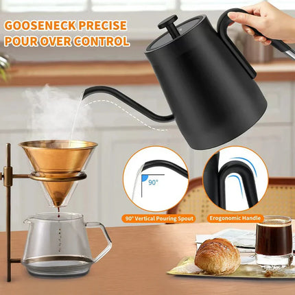 Mini Rapid-Boil Electric Kettle 0.8 Liter, 1200W Power with Steel Inner Body