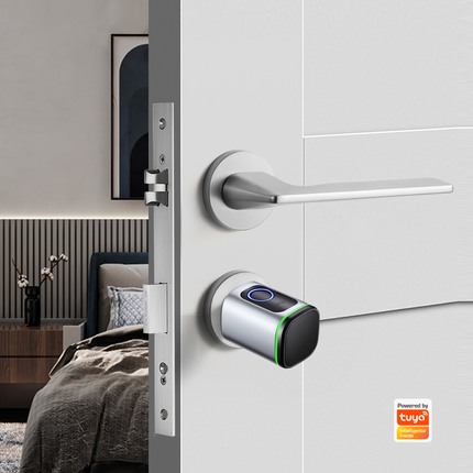 Smart Bluetooth Fingerprint Door Lock Cylinder with Tuya App Keyless Access Adjustable Length