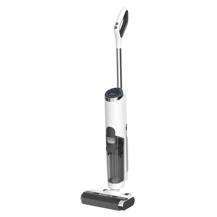 Cordless Floor Washer & Vacuum with Voice Alerts, Digital Screen, and Self-Cleaning Roller