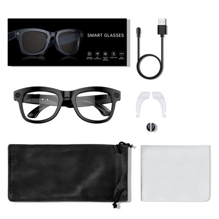 Portable Smart Glasses with HD Camera, Object Recognition and Bluetooth Audio