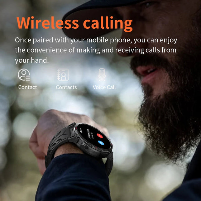 1.56 Inch Touch Screen Smart Watch with Fitness Tracking, 3ATM Water Resistance, Long Battery Life