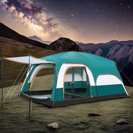 Spacious Two-Level Camping Tent with High Ceiling Design for Family & Group Use