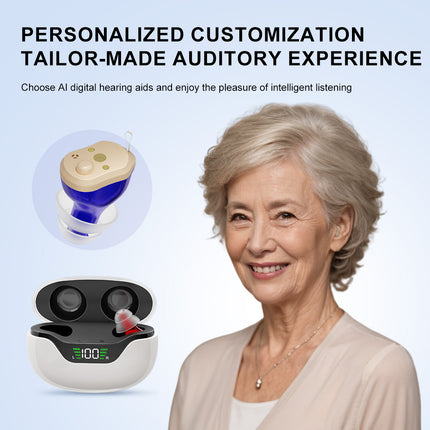 Compact In-Ear Hearing Device Rechargeable 16 Channel Clear Audio Noise Reduction