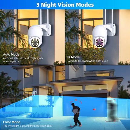 Smart 4G Pan-Tilt Outdoor Security Camera with AI Human Detection & Full-Color Night View