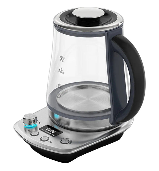Cordless Electric Glass Tea Kettle with Temperature Control and Removable Infuser