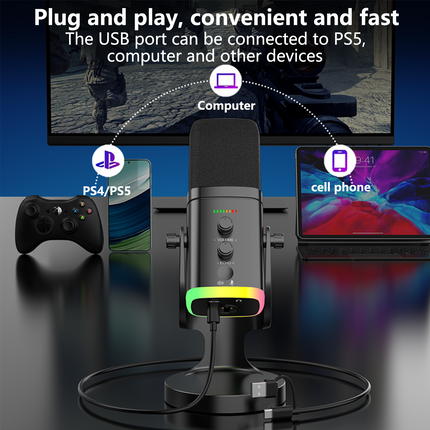 Rechargeable Bluetooth Microphone & Sound Card Kit for Livestream, Recording, Podcasting