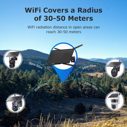 Solar Powered 4G Outdoor Router 10W Panel High Capacity 20100mAh Battery Off Grid Wireless Internet Hub