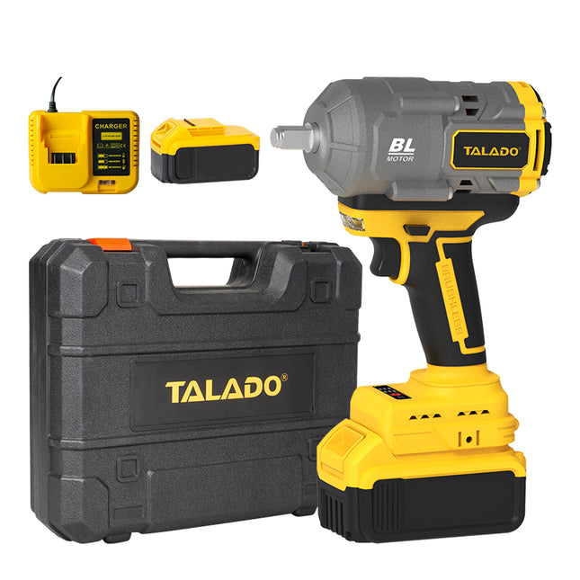 Heavy Duty Cordless 21V Impact Wrench Brushless Motor 1/2 Square Drive Powerful Torque