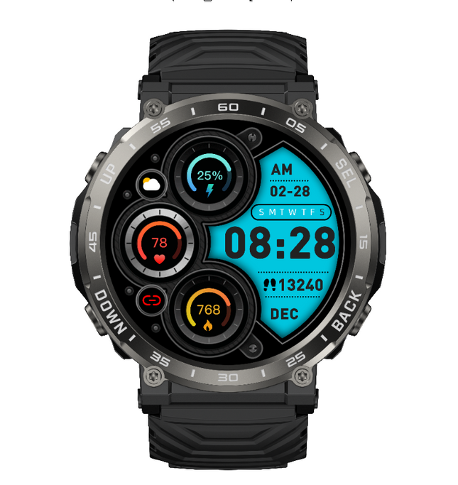 Waterproof Sport Smartwatch with Bluetooth Call Music Fitness Tracking