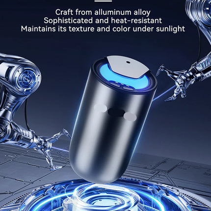 Smart Car Aroma Diffuser – Rechargeable Aluminum Fragrance Atomizer with Ambient LED