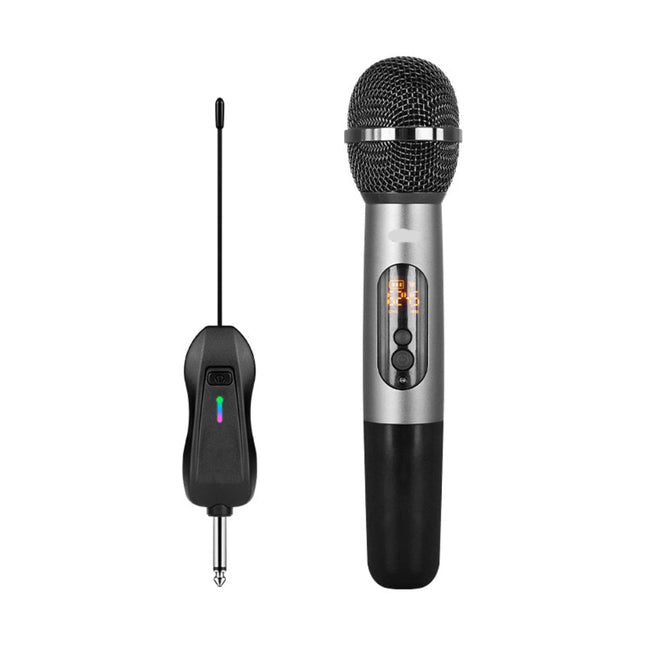 Portable Wireless Karaoke Microphone with Metal Body and Cardioid Pickup for Home and Stage Use