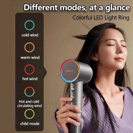 Professional 1600W Ionic Hair Dryer 5 Modes 120000RPM Low Noise Fast Dry