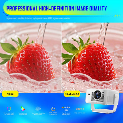 Compact 1080P Projector Electric Focus Wide Range Bright Display 1100 Lumens White