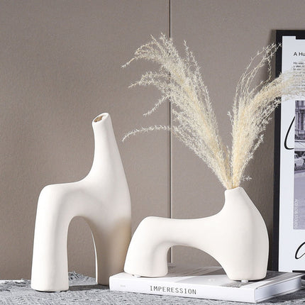 Modern Abstract Tabletop Decor Sculpture 23x8x40CM Minimal Style Home Office Display