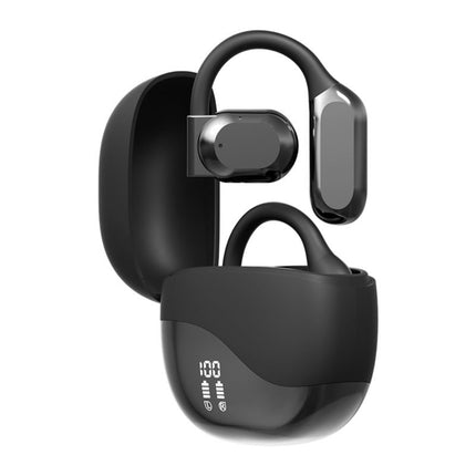 Bluetooth 5.4 Open Ear Hook Wireless Earbuds with ENC Call Noise Reduction, 30ms Low Latency, LED Display Charging Case