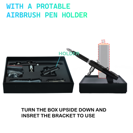 Portable Airbrush Pen Kit Integrated Compressor Box for Makeup Nail Art Craft Spraying