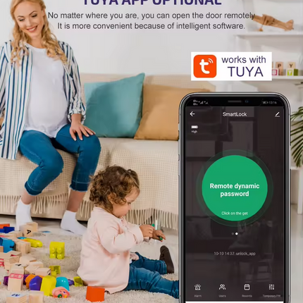 Waterproof Smart Door Lock with Face Recognition, Fingerprint & App Control