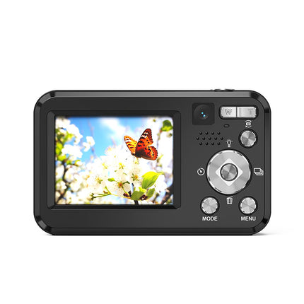 Portable Dual-Lens Digital Camera 48MP Photos 1080p Video 16X Zoom with Flash and Self-Timer