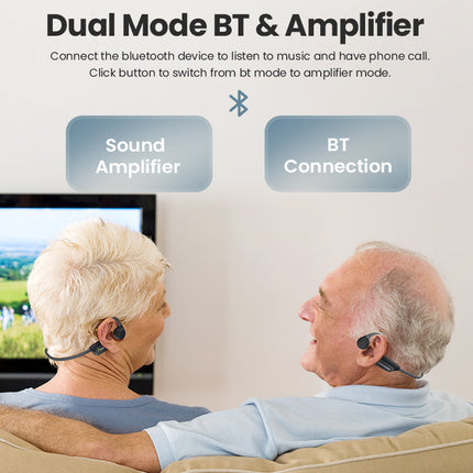 Wireless Open-Ear Audio Headphones with Bone Vibration Technology, Bluetooth 5.3 & LED Battery Display