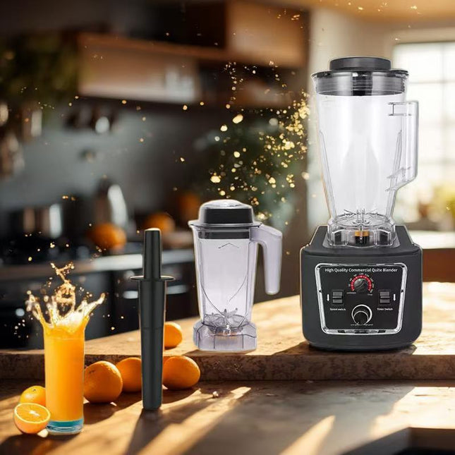 Heavy Duty Commercial Blender 2200W Large 6L Jar Sound Cover