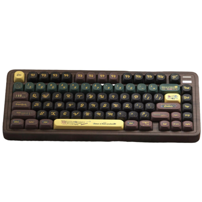 125-Key Retro Forest PBT Keycaps Set – MOA Profile for MX Switch Mechanical Keyboards