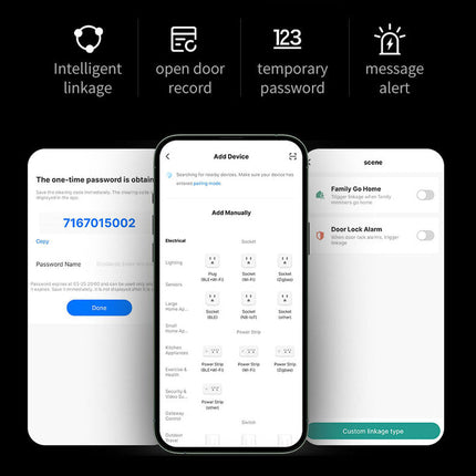 Waterproof Smart Fingerprint & App Sliding Door Lock with HD Camera and Password Access