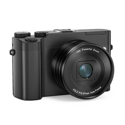 Compact 4K Digital Camcorder with 16X Zoom, 64MP Image Output, WiFi Sharing & Rotating Screen