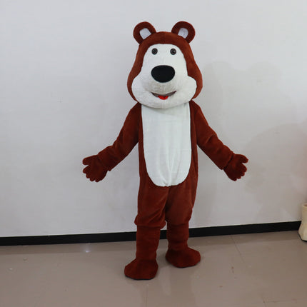 Full Body Plush Cartoon Bear Adult Mascot Outfit for Events Promotions