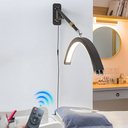 Portable Half Moon LED Nail Lamp Clip On with Remote and Adjustable Dimming