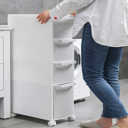 Modern 3-Layer Plastic Storage Drawer Cart with Wheels – Bathroom & Home Organizer